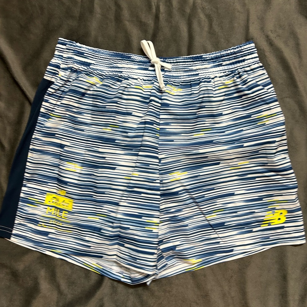 New Balance Striped Athletic Shorts